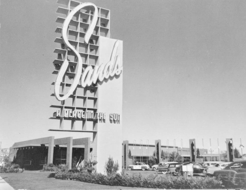 Film transparency of the Sands Hotel, Las Vegas, circa mid 1950s