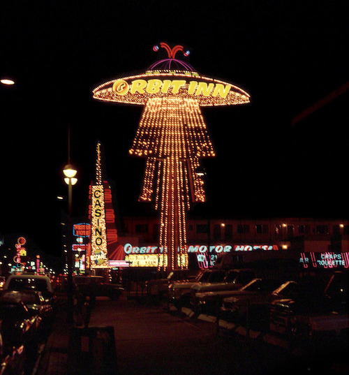 Orbit Inn. Las Vegas, October 1979  Photo by Craig Gustafson: Fremont Street at 7th.